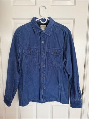 L.L. Bean Navy Blue Corduroy Shirt Jacket